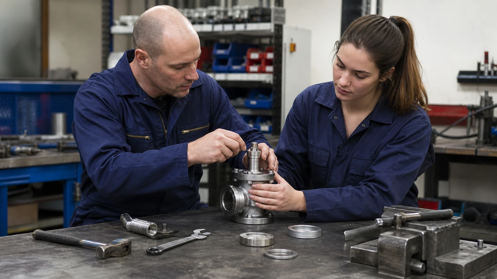 Formation pratique à l’assemblage d’une vanne en atelier